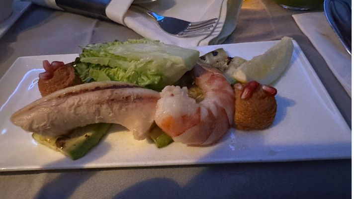 ターキッシュエアランズのビジネスの機内食